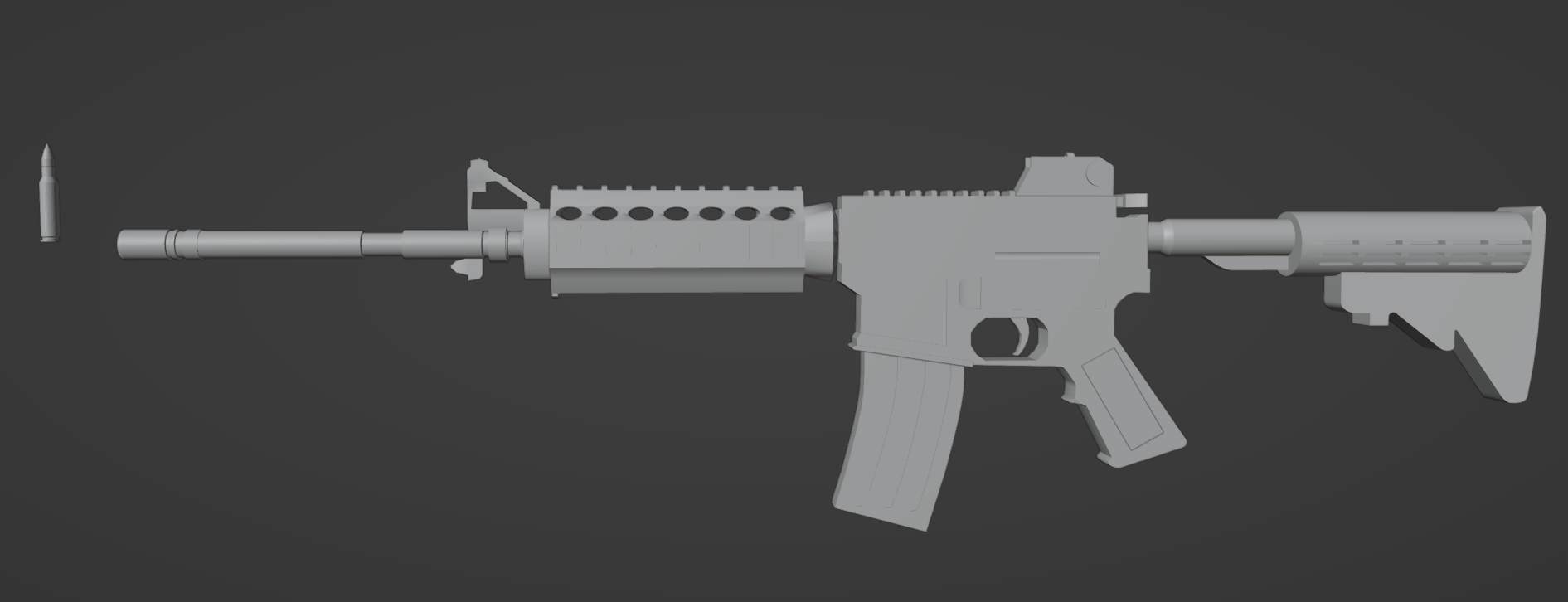 M4A1 model made in Blender